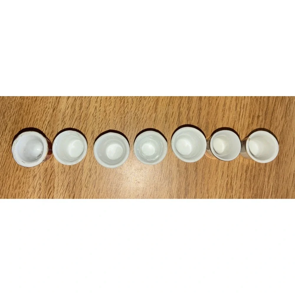 Porcelain Thimbles Butterfly Home Sweet‎ Home Flowers Vintage Sewing Lot Of 7